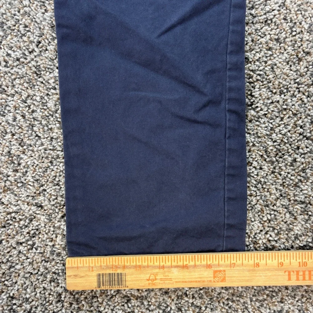 J.Crew Broken-In Men's 35x34 Chino Pants Navy Blue Flat Front Casual Trousers